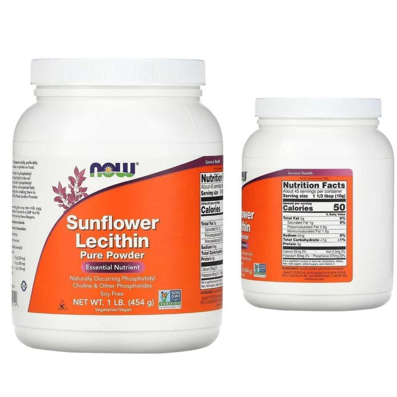 Лецитин 454g NOW Sunflower Lecithin из Америки