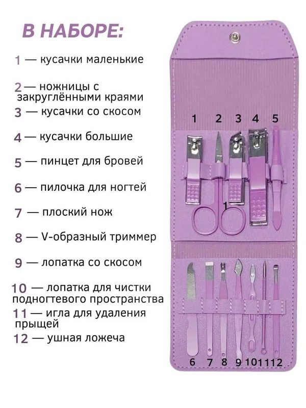 Маникюрный набор компактный 12 наборов