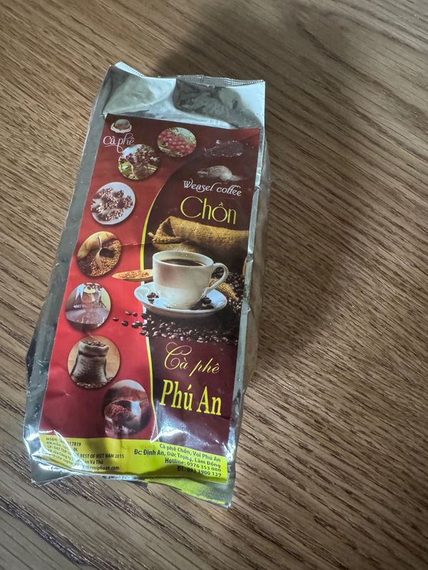 Кофе лювак из Вьетнама Кофе лювак из Вьетнама