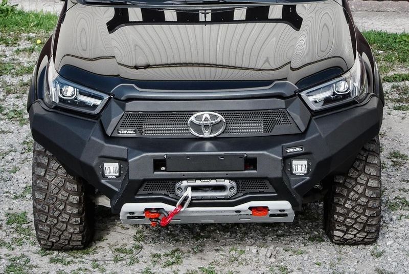 Бампер силовой алюминиевый Rival передний для Toyota HiLux Revo 2021-