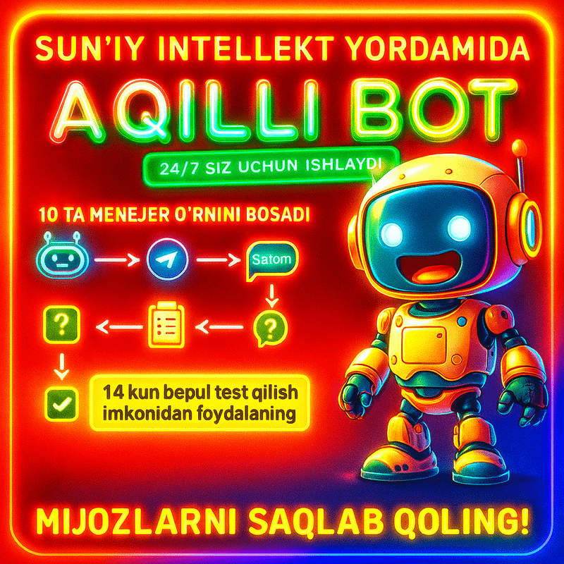 CRM integratsiyali aqlli lid yig'uvchi bot