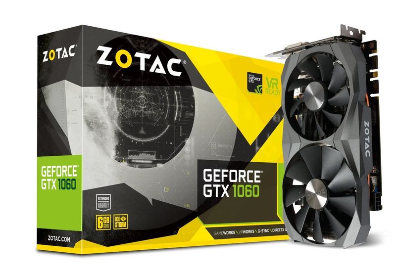 Продается видеокарта GTX 1060 ZOTAC на 6gb в полном комплекте