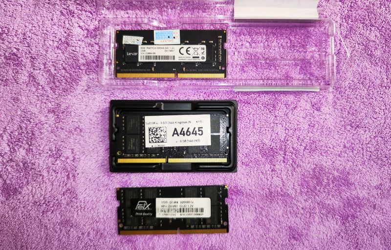 3 та DDR4 ноутбук RAM — янги, ишлатилмаган 3 та DDR4 ноутбук RAM — янги, ишлатилмаган