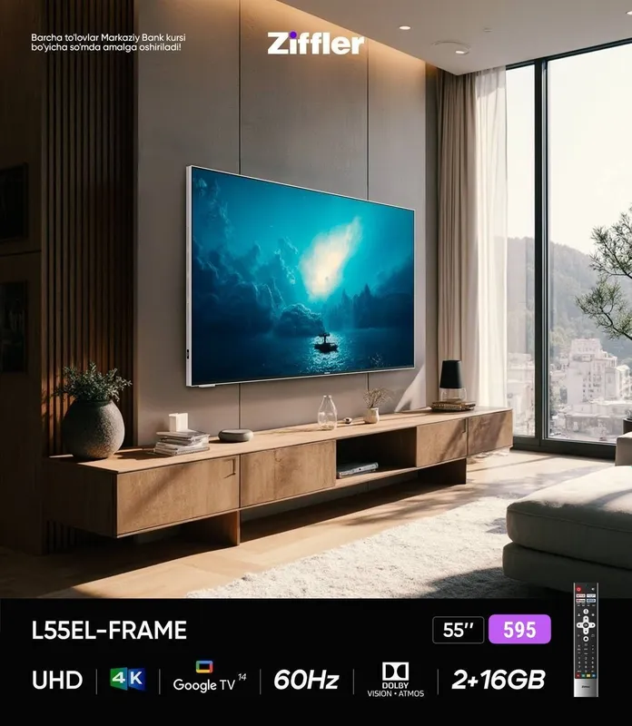 Телевизор Ziffler Оптом и в Розницу 55, 65,