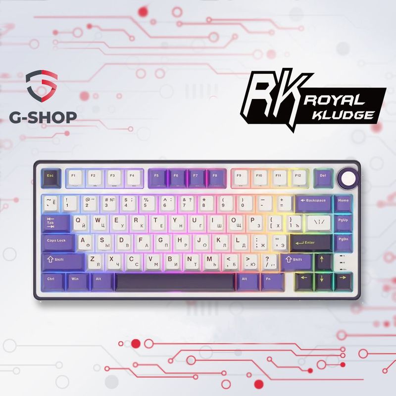 Игровая механическая клавиатура с подсветкой Royal Kludge R75 RGB RU Игровая механическая клавиатура с подсветкой Royal Kludge R75 RGB RU