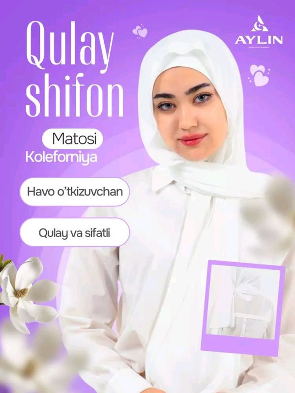 Qulay shifon daxanli sharf Kaliforniya boni-sharfi