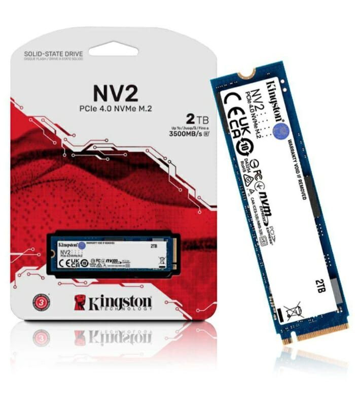 Kingston NV2 2TB M.2 2280 NVMe PCIe 4.0 Internal SSD Up to 3500 MB/s Kingston NV2 2TB M.2 2280 NVMe PCIe 4.0 Internal SSD Up to 3500 MB/s
