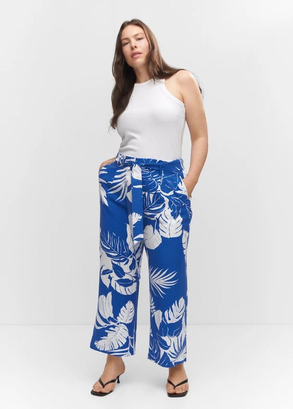 MANGO. Plus size. Тропические брюки MANGO. Plus size. Тропические брюки
