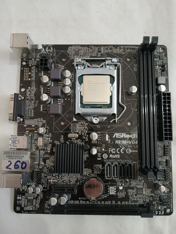 Asrock H81M-VG4 матплата сатылады 4 поколение cpu g3220. 2 ядром, 2 по Asrock H81M-VG4 матплата сатылады 4 поколение cpu g3220. 2 ядром, 2 по
