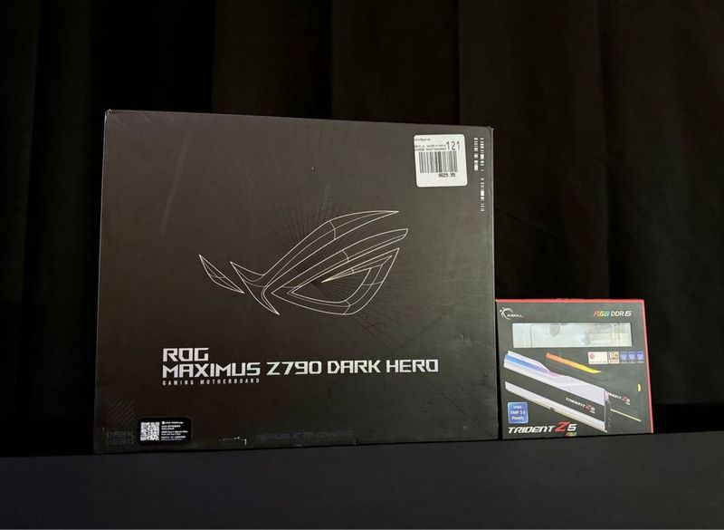 ROG Maximus Z790 DARK HERO WiFi7 + G.Skill Trident Z5 RGB 64GB 6400MHz ROG Maximus Z790 DARK HERO WiFi7 + G.Skill Trident Z5 RGB 64GB 6400MHz