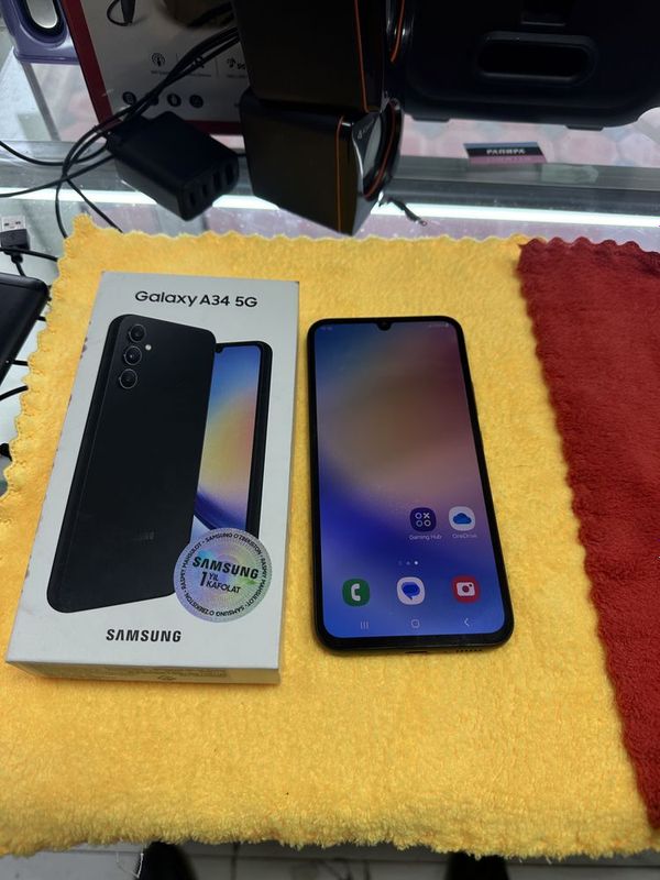 Samsung a34 6/128gb ideyal aybi yoq toza telfon