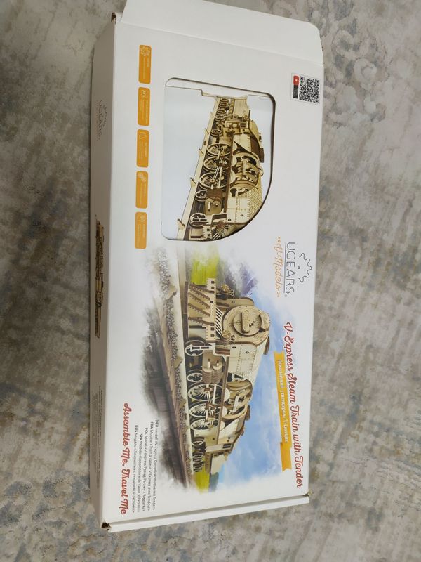Конструктор поезд ugears v-models express steam train