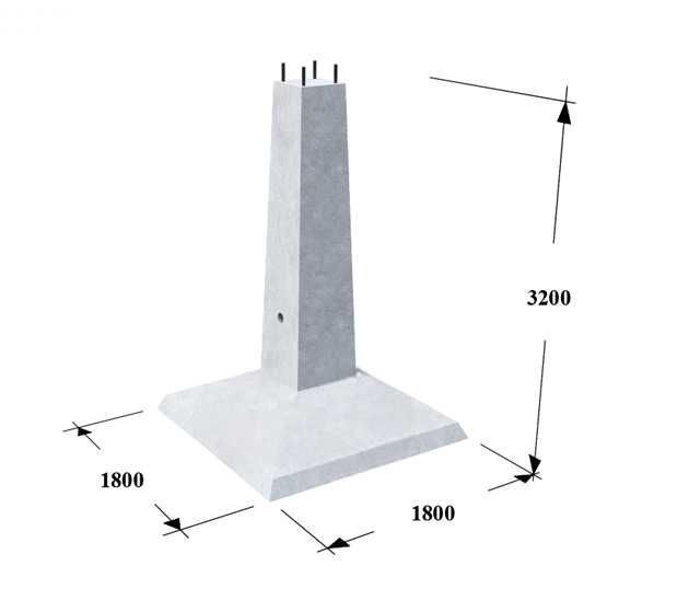 Фундамент под анкерно-угловые опора