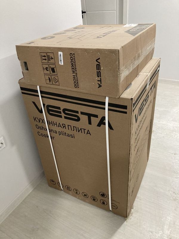 Газ плита и вытяжка Vesta