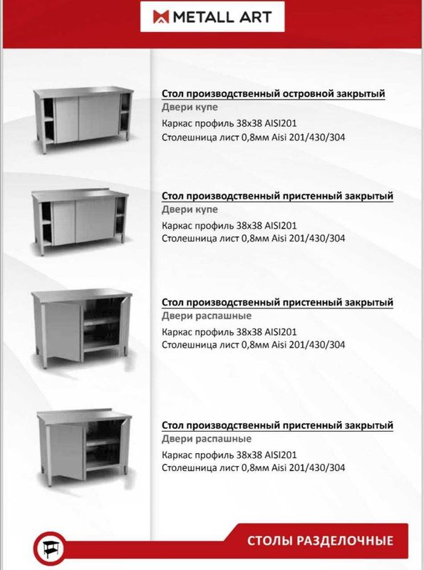 Столы из нержавейки по самым выгодным ценам