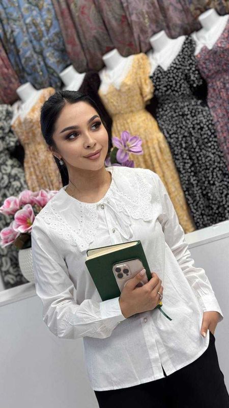 Новинка! Белая кофта, размеры M-XL Oq kofta, M-XL o‘lchamlar