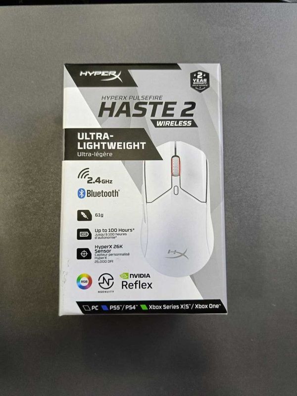 Беспроводная игровая мышка HyperX Pulsefire Haste 2 White 6N0A9AA Беспроводная игровая мышка HyperX Pulsefire Haste 2 White 6N0A9AA