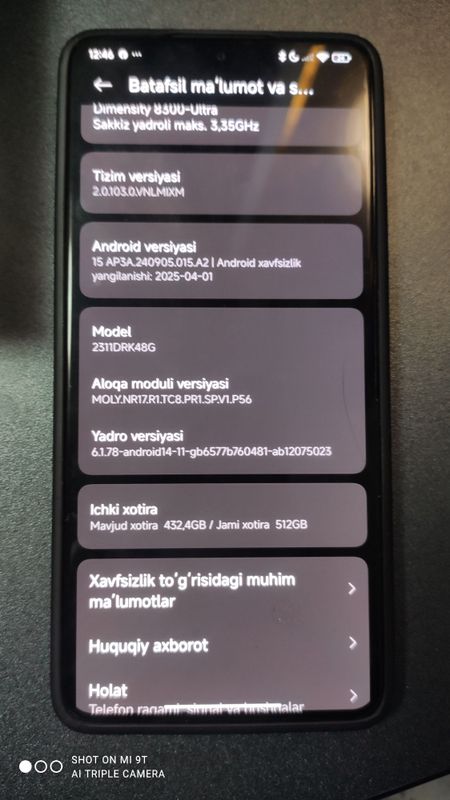 Poco x6pro игравой 12+12 512 гб пубг учун Poco x6pro игравой 12+12 512 гб пубг учун