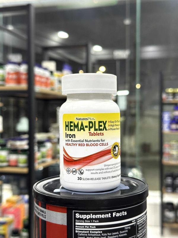 NaturesPlus Hema-Plex, железо с питательными веществами, 30 таблеток