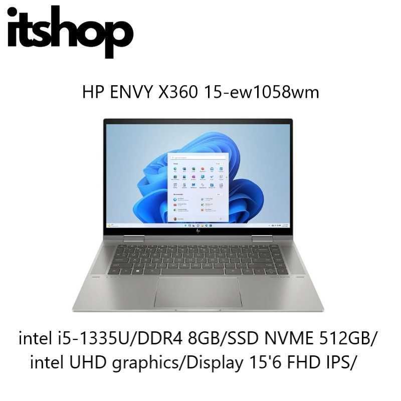HP ENVY Laptop X360 15-ew1058wm i5-1335U/8/512/Display 15'6 FHD IPS HP ENVY Laptop X360 15-ew1058wm i5-1335U/8/512/Display 15'6 FHD IPS