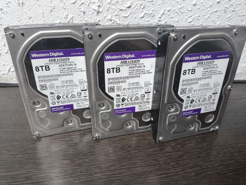 WD Purple 8Tb 3шт