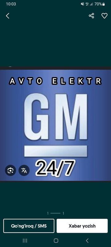 Avto elektrik 24/7 Toshkent