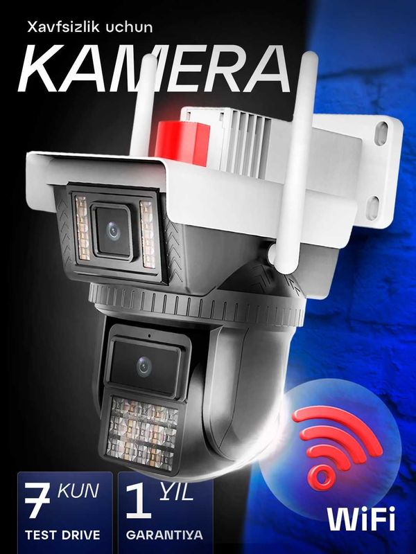 Wi-Fi камера видеонаблюдения с 4K UHD, Wifi kamera,360 kamera Wi-Fi камера видеонаблюдения с 4K UHD, Wifi kamera,360 kamera
