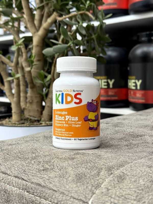 California Gold Nutrition Kids Zinc Plus, детский цинк.