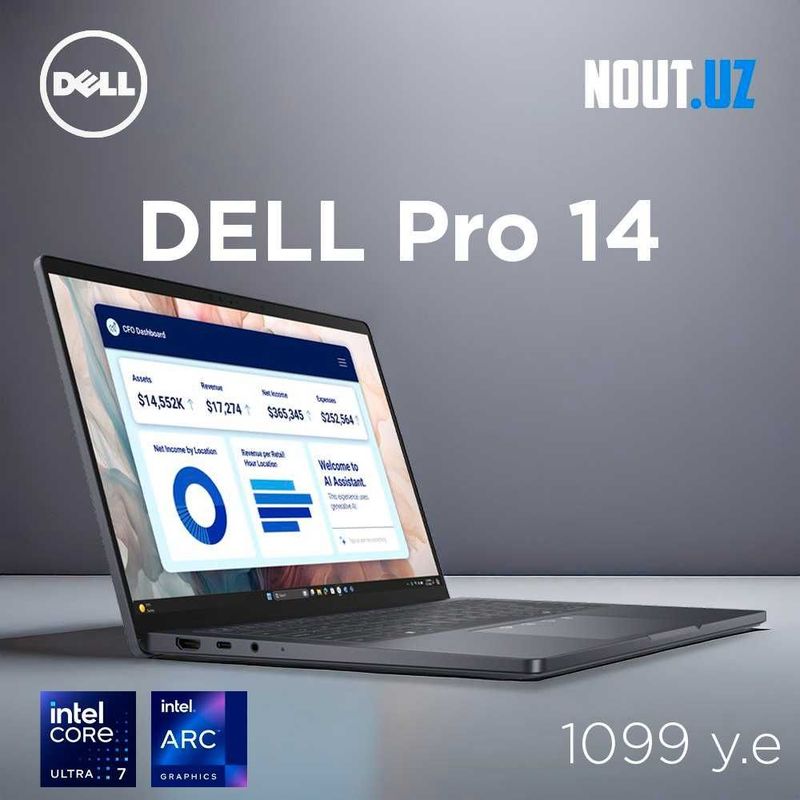 Dell Pro 14 Ultra 7-255U,32GB,512GB Магазин NOUT.UZ