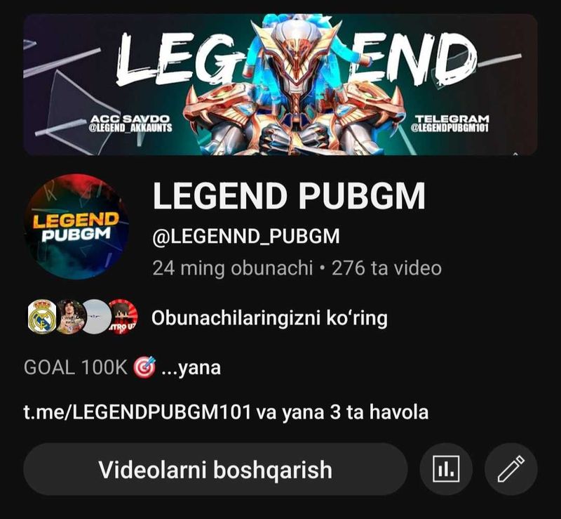 YouTube kanal sotiladi YouTube kanal sotiladi