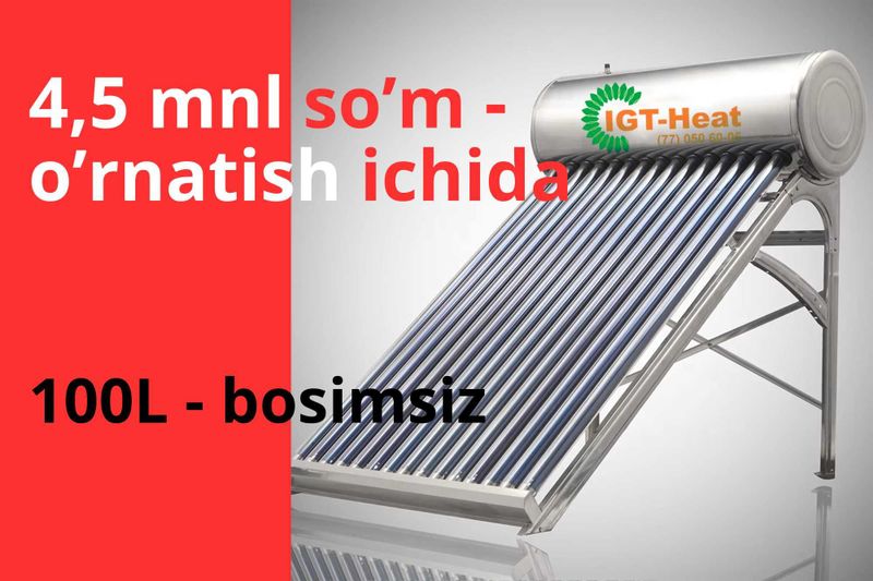 Quyosh suv isitgichlari | Suv isitgich 4,5 mln so'm - o'rnatish ichida Quyosh suv isitgichlari | Suv isitgich 4,5 mln so'm - o'rnatish ichida