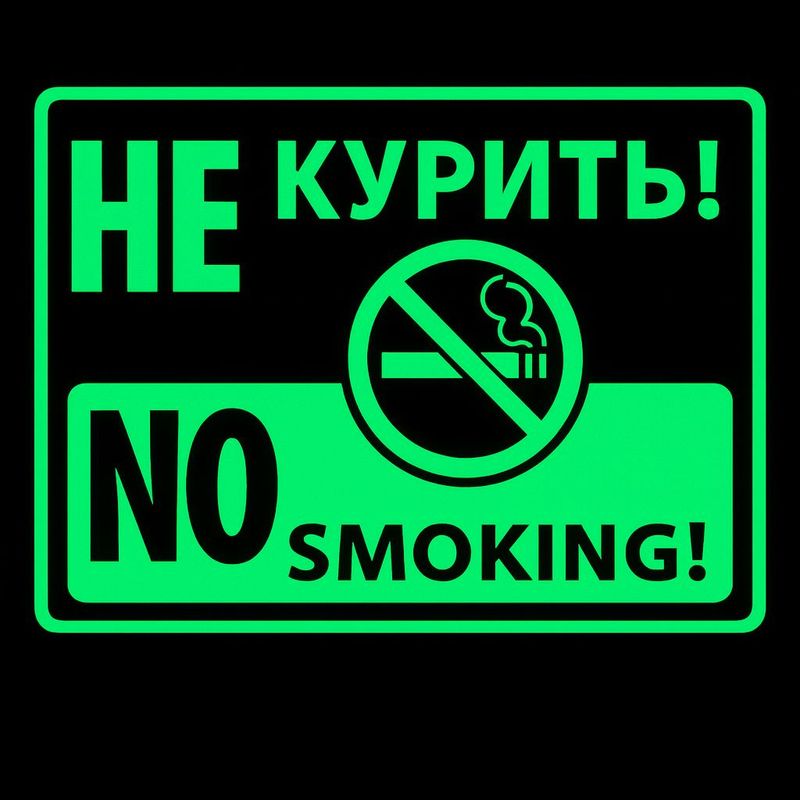 табличка не Курить. Фосфор