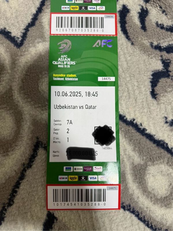 Bilet O’zbekiston vs Qatar oyiniga Bilet O’zbekiston vs Qatar oyiniga
