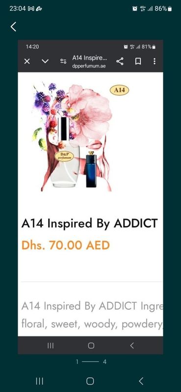 Dior Addict A14 D&P perfumum Dior Addict A14 D&P perfumum