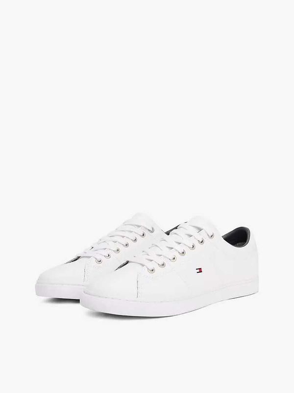Мужские кожаные белые кроссовки от бренда Tommy Hilfiger Мужские кожаные белые кроссовки от бренда Tommy Hilfiger