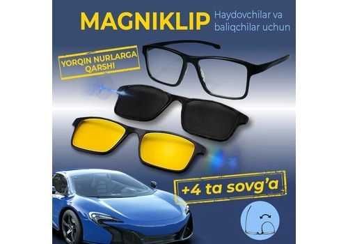 Magniklip 6 in 1 polarizatsiya ko'zoynaklari