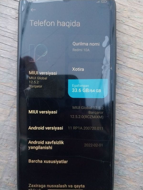 Redmi 10 A , xotira 64 gb , ishlashi yaxshi , sotiladi . Redmi 10 A , xotira 64 gb , ishlashi yaxshi , sotiladi .