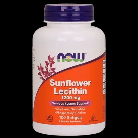 Подсолнечный лецитин, Sunflower Lecithin, Now Foods, 1200 мг, 100 геле