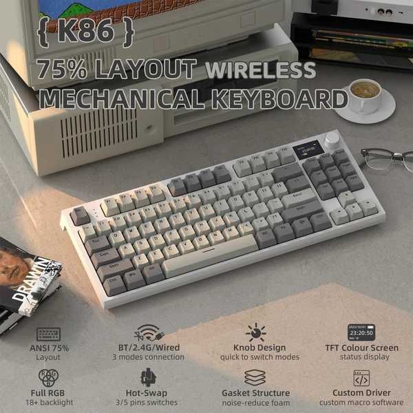 Attack Shark K86 Wireless Mechanical Беспр/ механическая клавиатура ++