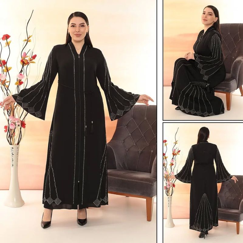 Abaya xalat matosi Turkiya ipak belmandosi Abaya xalat matosi Turkiya ipak belmandosi