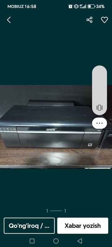 Epson l805 rangli pirintir ishlashi idyalniy Epson l805 rangli pirintir ishlashi idyalniy