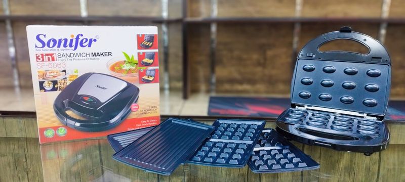 Тостер Вафельница Сендвичница Орешки Кексы Toster Sonifer 6063
