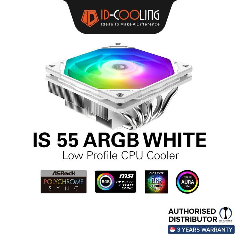 Кулер процессора Id Cooling is 55 white Кулер процессора Id Cooling is 55 white