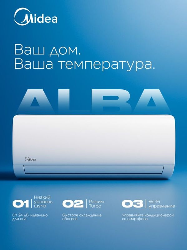 Кондиционер Мидеа Альба 9 btu WIi-fi Кондиционер Мидеа Альба 9 btu WIi-fi