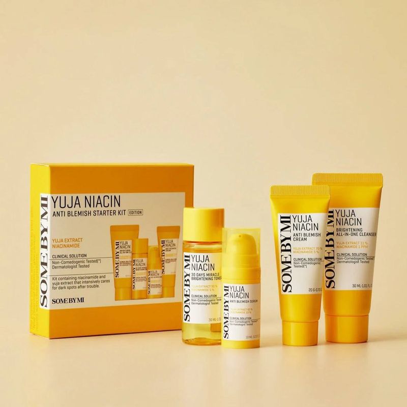 Набор миниатюр с юдзу для выравнивания тона Some By Mi Yuja Niacin 30 Days Brightening Starter Kit Набор миниатюр с юдзу для выравнивания тона Some By Mi Yuja Niacin 30 Days Brightening Starter Kit