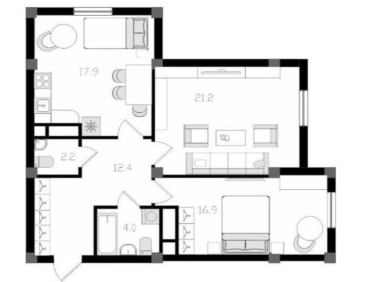FDG. ЖК Parkent plaza. 2/2/14 кирпич, 75м², 2 санузла. Евроремонт-50 % FDG. ЖК Parkent plaza. 2/2/14 кирпич, 75м², 2 санузла. Евроремонт-50 %