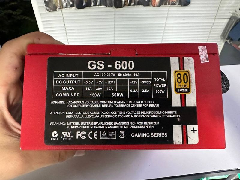 Блок питание GAMING SERIES 80plus 600w Блок питание GAMING SERIES 80plus 600w