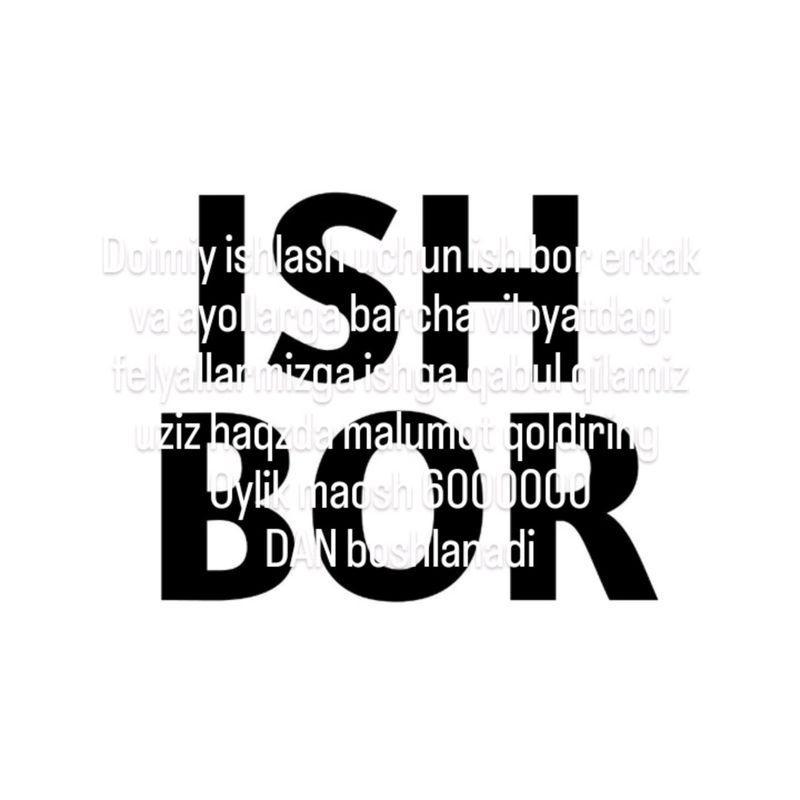 ish bor terdeng ayti it sohasi buycha ish bor terdeng ayti it sohasi buycha
