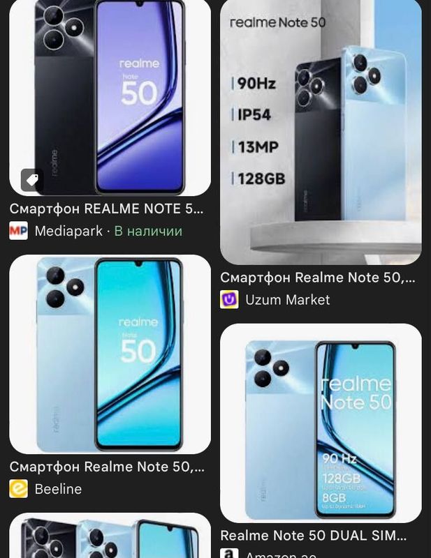 Realmi not 50 sotiladi Realmi not 50 sotiladi