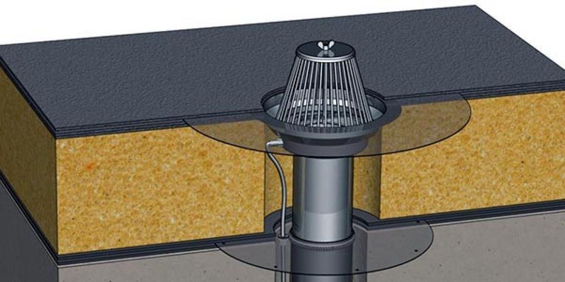 Воронка кровельная с обогревом PLASTFOIL VORTEX D=110 мм, д 350-450мм
